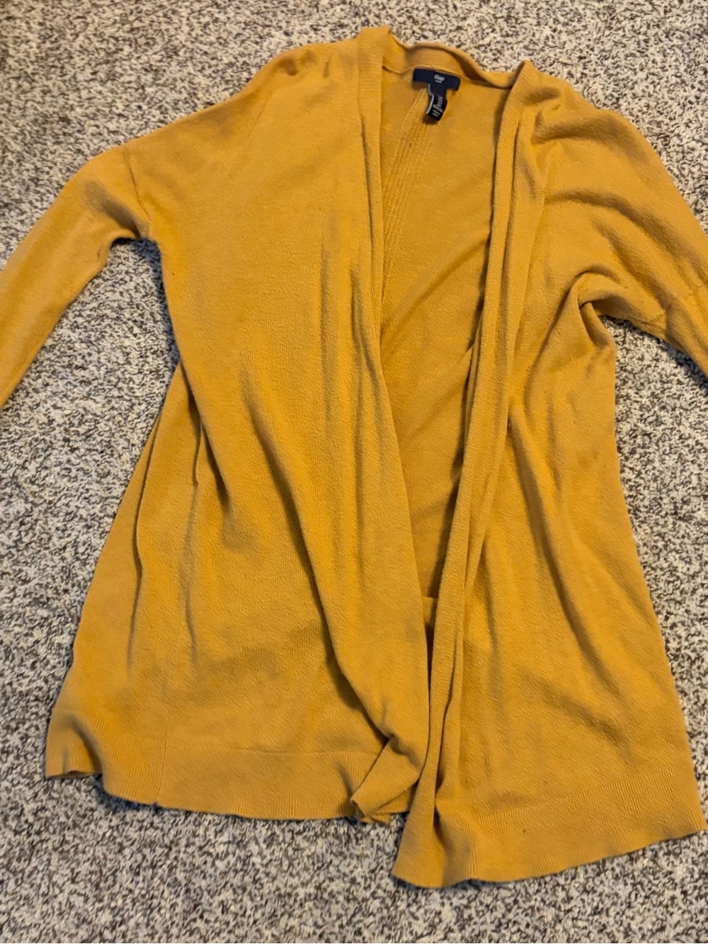 GAP Open-Front Mustard Yellow Cardigan